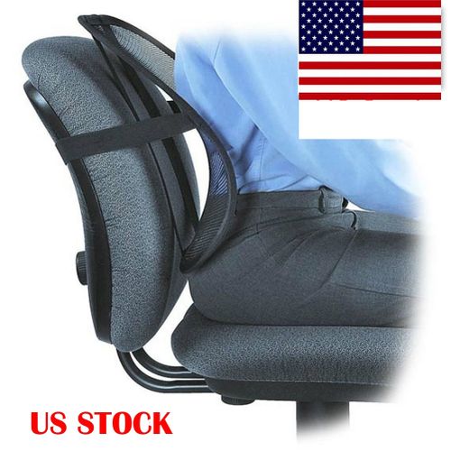 Generic Lumbar Spine Back Support Posture Correction Cushion For Car Seat Office Chair - Black - image 5