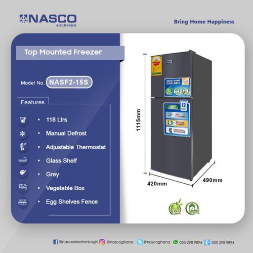 product_image_name-Nasco-118Ltrs Top Mount Refrigerator-1