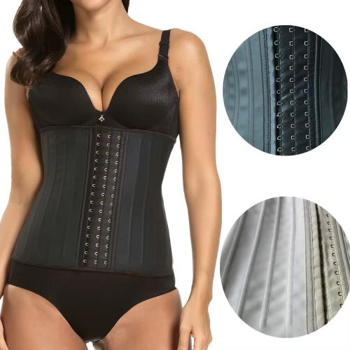 product_image_name-Generic-25-Steel-Bone 100% Latex Girdle Waist Trainer Corsets Hourglass Body Shaper Long Torso Waist Cincher -1