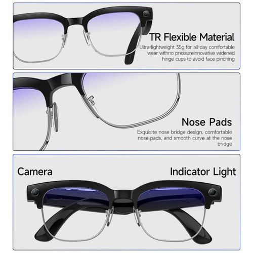 product_image_name-Generic-AI Smart Glasses offer a range of features beyond traditional eyewear/Bluetooth/Camera/Ai inlligence format - Plain-2