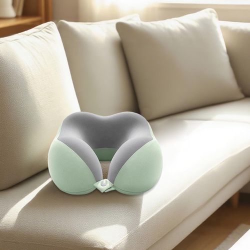 Generic Travel Pillow Memory Foam, Travel Neck Pillow 100% (Light Green) - image 4
