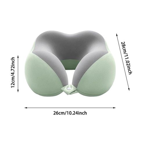 Generic Travel Pillow Memory Foam, Travel Neck Pillow 100% (Light Green) - image 7