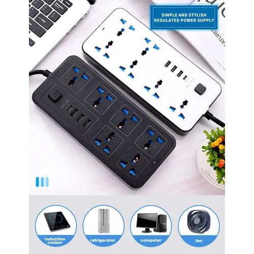 Generic 5-meter extra-long multi-port power strip with USB ports - image 3