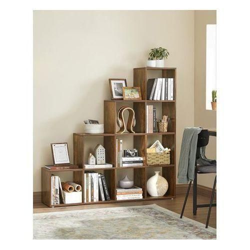 product_image_name-LASA-10-Cube Wooden Ladder Shelf – Books & Décor Storage-6