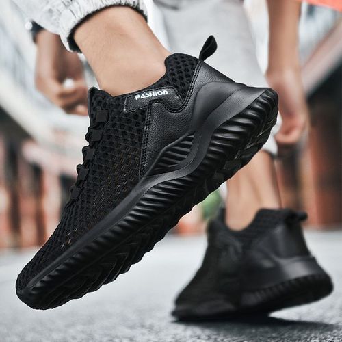 Shop Generic Summer Mesh Men Sneakers Big Size 38-46 Breathable Hollow Out  Casual Shoes Men Outdoor Non-slip Walking Gym Shoes Lace-up Mens Trainers  Black Online | Jumia Ghana
