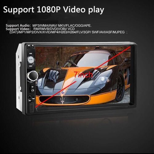 product_image_name-Generic-2 Din 7" HD Car Stereo Radio Player Bluetooth Touch Screen + Rear Camera Kit - Black-4