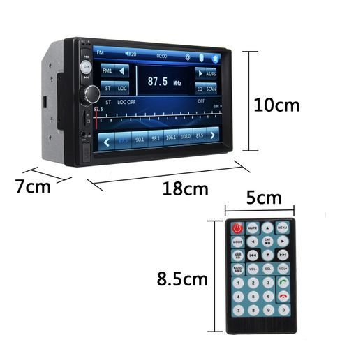 product_image_name-Generic-2 Din 7" HD Car Stereo Radio Player Bluetooth Touch Screen + Rear Camera Kit - Black-8