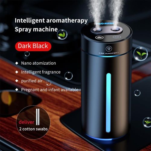 product_image_name-TodyJeyHo-Car Diffusers for Essential Oils, 450ml Small Humidifier, Mini USB Air Scent Small Humidifier LED 7 Color Changing,Dual Mist Ports, AI Smart Start,for Car Room Home Office Bedroom-4