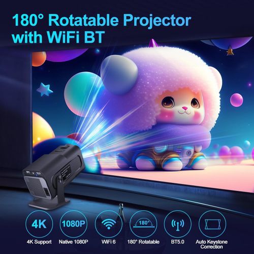 Generic 1080P 4K Android 11 Projector With Wifi 6 Bluetooth 5.0 Support Miracast / Airplay / DLNA UK Plug - image 3