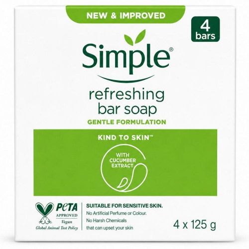 Simple Refreshing Bar Soap 4 x 125 g - image 2