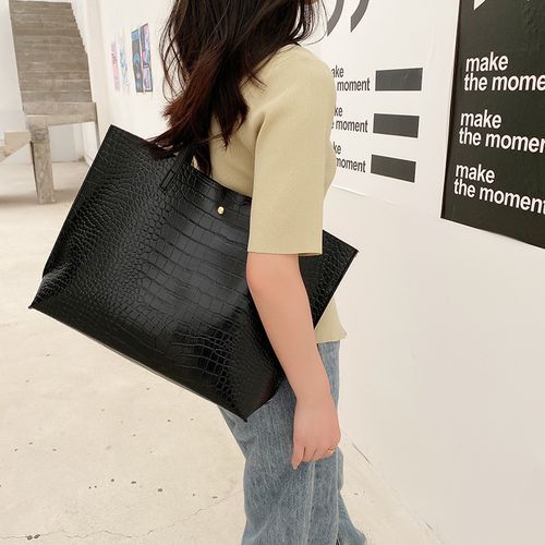 product_image_name-Fashion-Large Capacity Bag Crocodile Print Fashion All-in-one Tote Bag-6