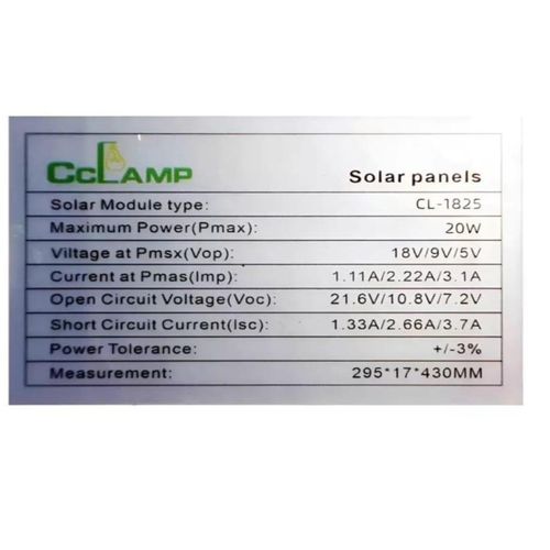 product_image_name-Generic-Cclamp CL-1825 Portable Solar Panel -20W-3
