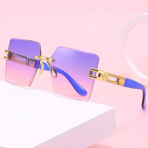 product_image_name-Generic-New Vintage Rimless Square Women Sunglasses Oversized Gradient Eyewear Luxury Brand Designer Sun Glasses Outdoor Shades-2