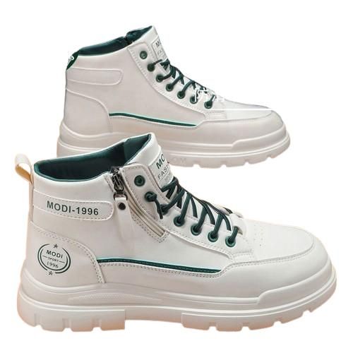 Fashion Men's Casual Sneakers - White/Green