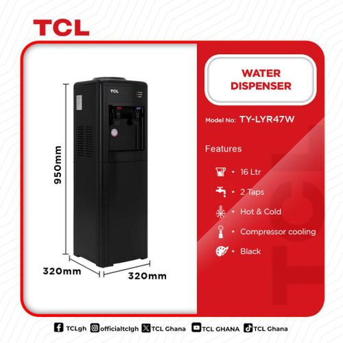 TCL 2 Taps Water Dispenser - Black - image 4