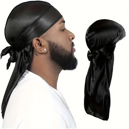 product_image_name-Generic-Men Durag - 360 Waves, Hair Protection & Stylish Headwear(Black) )-1