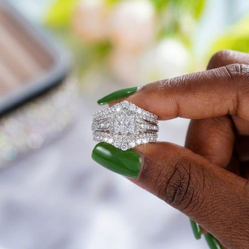 Generic RoyalCrown Luxury Bridal Ring Set - image 6
