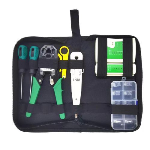 Other Side     Professional Network Cable Crimping Tool Kit – RJ45/RJ11 Ethernet Repair Set/ Multicolor