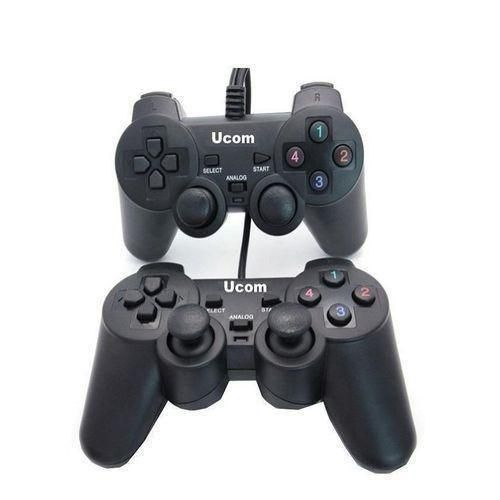 product_image_name-UCOM-Double USB Wired Game Controller Gamepad for PC & Laptop – Black-1