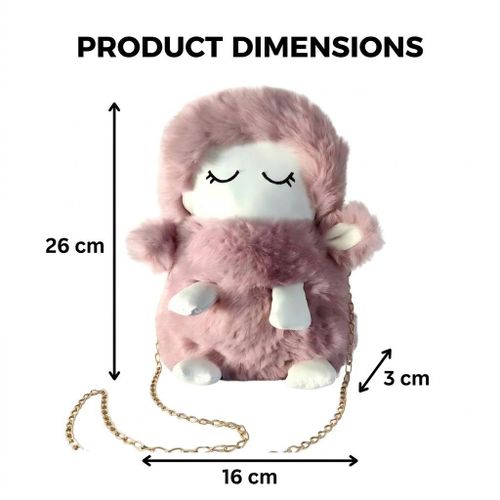 STY Girls Cute Sheep Plush Bag 2-in-1 Wearing Ways Small Bag - image 2