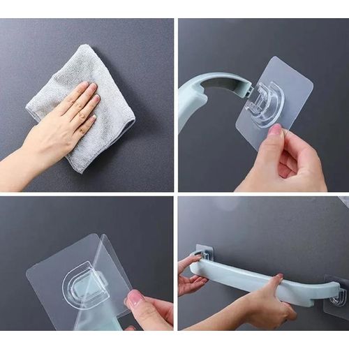 product_image_name-COOFENRISY-Plastic Wall Mounted Bathroom Towel Bar Shelf-2pcs-5