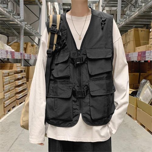 Shop Fashion Men's Fashion Casual Multi-Pocket Cargo Vest, Tactical ...