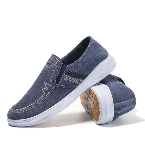 Shop Fashion Men's Casual Canvas Sneakers Comfortable Shoes - Blue ...