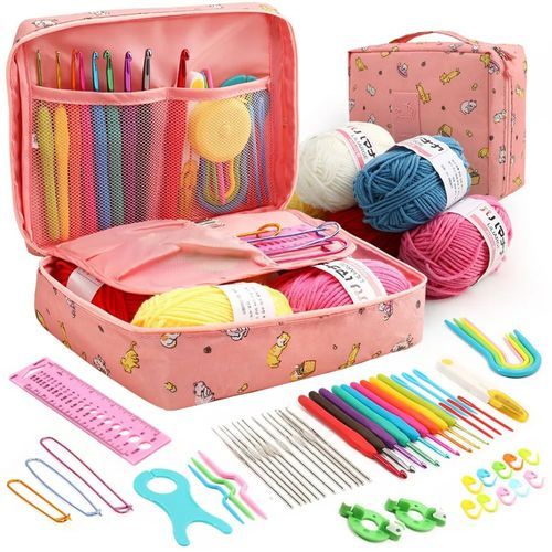 product_image_name-Generic-53Pcs/Set Yarn Knitting Crochet Hooks With Bag - Fortune Cat-1