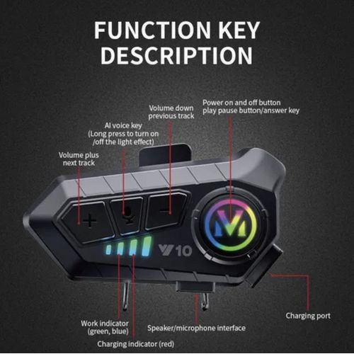 Generic Helmet Bluetooth Headphones - Waterproof and Noise Cancelling - image 6