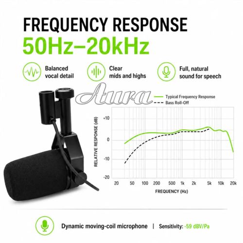 Shure SM7B Dynamic Vocal Microphone – Cardioid Studio Mic for Podcasting, Streaming & Voice Recording - image 6
