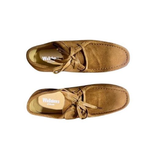 product_image_name-Wallabees-Suede Lace-up Shoes - Brown-3