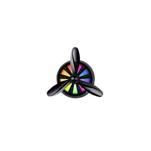 Generic Car Air Outlet Perfume Aromatherapy Swivel Fan With Light