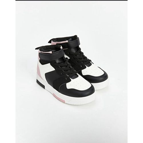 Fashion Kids High-Top Sneakers - Black, White & Pink