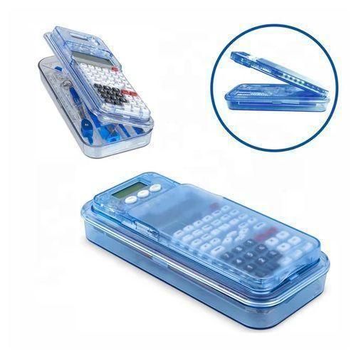 Generic CTIFREE 2 in 1 Scientific Student Calculator with Mathematical Set-Transparent