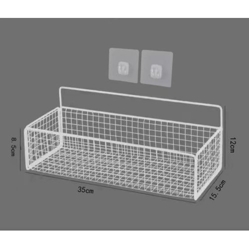 product_image_name-Generic-Adhesive Bathroom Organizers Storage, Drill-Free Shower Shelves, Black Bathroom Shower Shelf for Bathroom - black, White -4