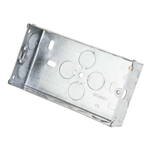 Generic 2-Gang Metal Electrical Pattress Box / Back Box – Galvanized Steel Surface Mounting Enclosure - image 2