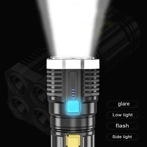 Generic SAISUO 4 Core Super Bright Rechargeable Multifunction Outdoor Flashlight - image 3