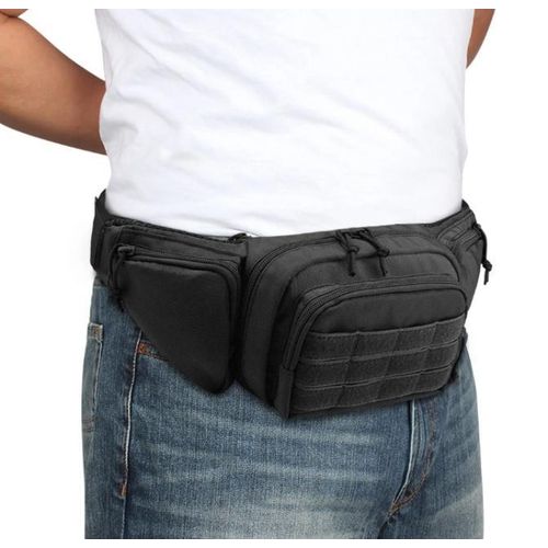 product_image_name-AD-Casual Men's Waist Bag - Black -2