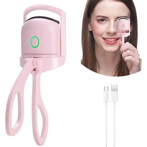product_image_name-Generic-Portable USB Rechargeable Electric Eyelash Curler – Quick Heating for Long-Lasting, Gorgeous Curls - White-6