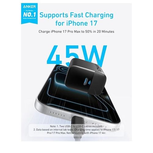 Anker 2 pack  45W USB C Charger Block, Type C Charger Fast Charging from usa - image 2