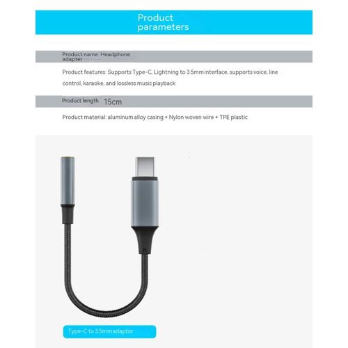 product_image_name-Generic-Type-C 3.5mm Audio Cable DAC Digital Adapter-2