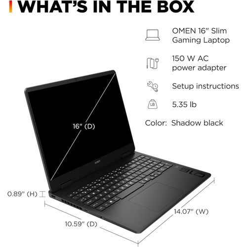 product_image_name-Hp- OMEN (16-an0037wm) 16 inch Slim Gaming Laptop, 2K 165Hz Display, Intel Core Ultra 7-255H, 16GB RAM,  1TB SSD, NVIDIA GeForce RTX 5060 GPU (8 GB Dedicated), Windows 11 Home, Shadow Black-7