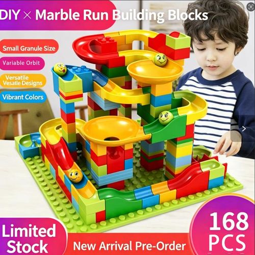 VEOUNDK 168PCS DIY Marble Run Building Blocks Set for Kids - image 2