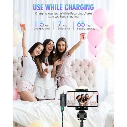 DRASURE Wireless Lapel Microphone Type-c For IPhone Android IPad(2Microphone) - image 7