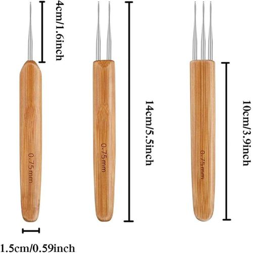 Shop Generic Dreadlock Crochet Hooks - Dread Lock Tool Set,Latch Hook  Crochet Set for Braid Hair,Carpet Making and Other Craft Online