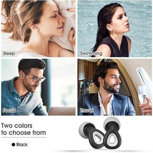 product_image_name-Generic-Silicone Anti-noise Earplugs, Swimming Earplugs, Reusable - Grey-8