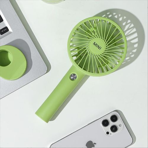 Generic Rechargeable Mini Handheld Fan with Base - image 2