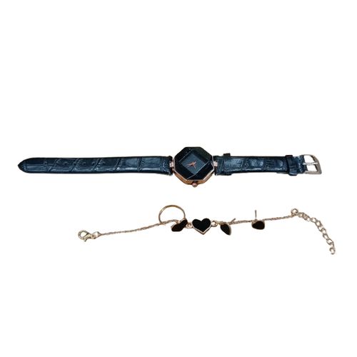 product_image_name-Generic-5Pcs Men's Business Quartz Watch + Bracelet Classic Watch Set - Black-3