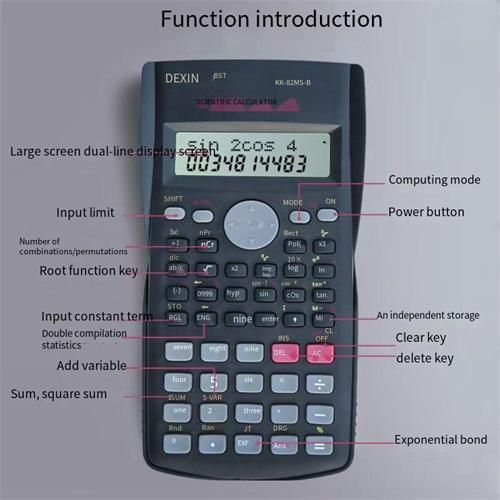 product_image_name-Generic-Mathematics Teaching Dedicated Calculator Handheld Portable Scientific Calculator Student 2-line Display Handheld Multi-function-7