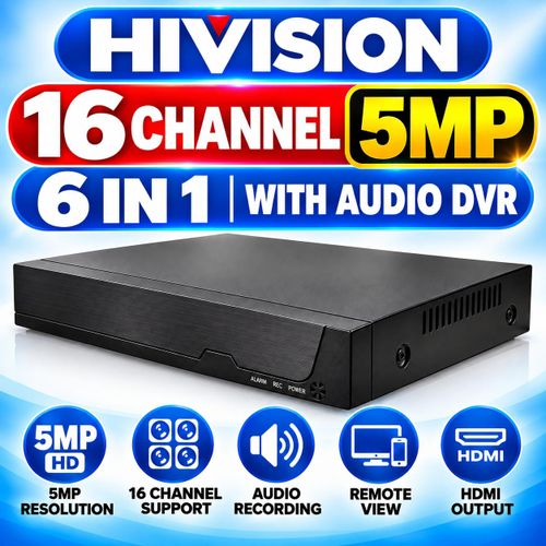 Generic 16 channel HIVISION 5mp, 6 in 1 DVR support audio